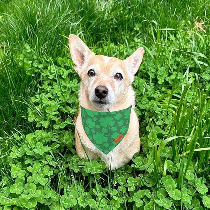 PTDECOR St. Patrick's Day Dog Bandana, Reversible Dog Scarf - Image 2