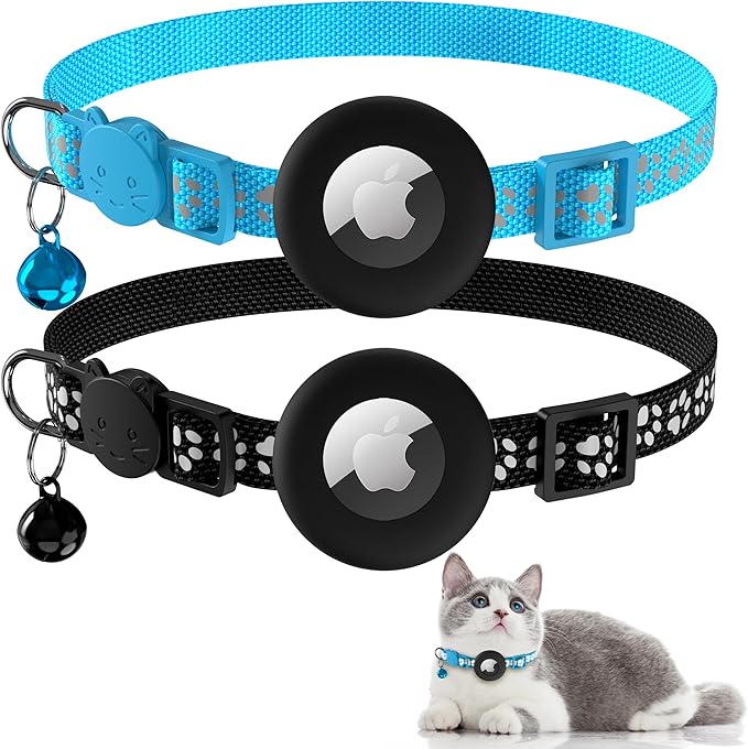 Vanjua 2 Pack Airtag Cat Collar Breakaway by Vanjua