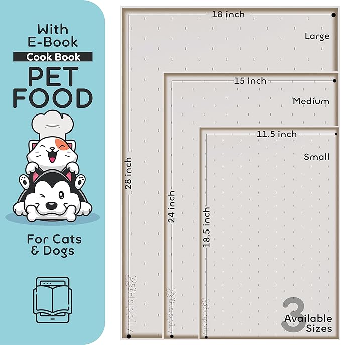 Dog Food Mat - 28x18 Raised Edges Dogs Mat - Image 2