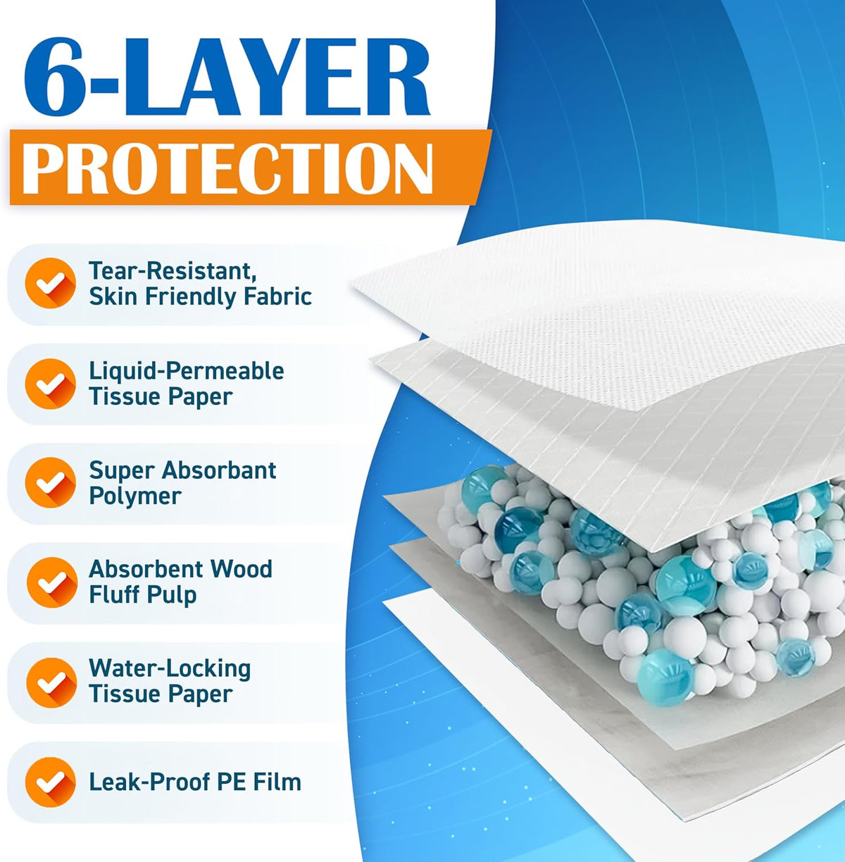 Paws & Claws Small Puppy Pads 17x20, 50 Count with Adhesive Tabs