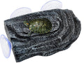 Turtle Basking Platform with 3pcs Suction Cups Resin Floating Climbing Terrace Simulated Rock Resting Dock for Semiaquatic Tortoise Frogs Lizards