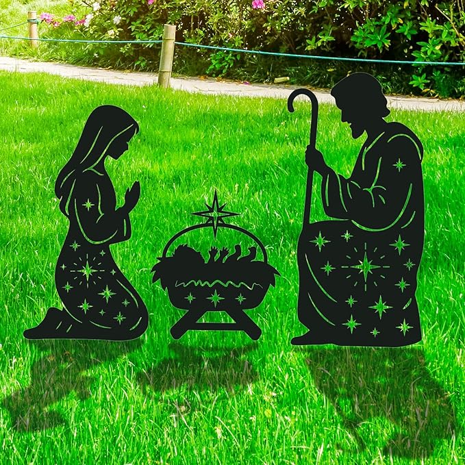 Outdoor Nativity Scene Garden Stakes Decorations, - Image 6