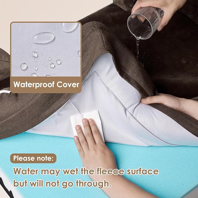 EHEYCIGA Orthopedic Dog Bed for Small Dogs, Waterproof Memory Foam Small Dog - Image 3