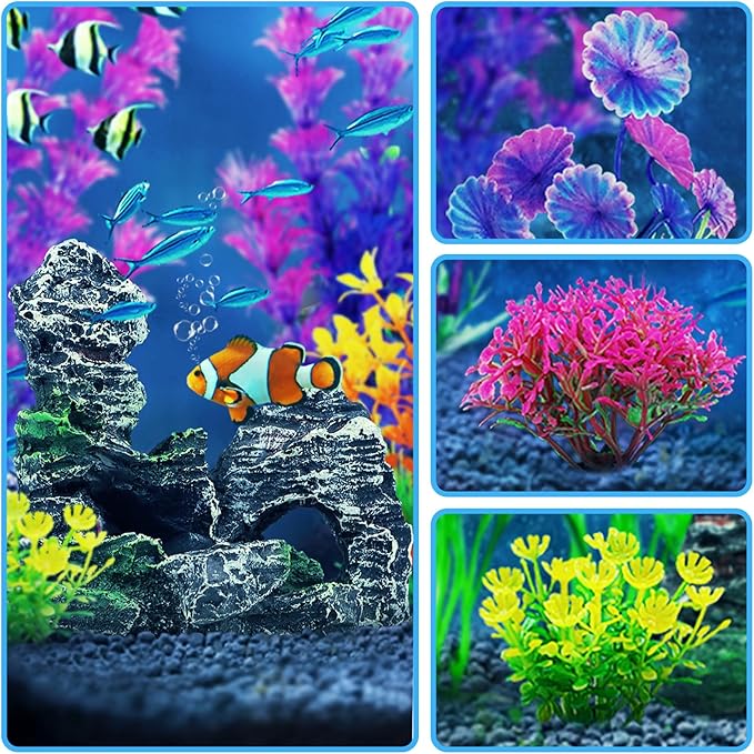 Fish Tank Accessories Aquarium Decorations Plants, Aquarium Decor Plastic Plants - Image 7