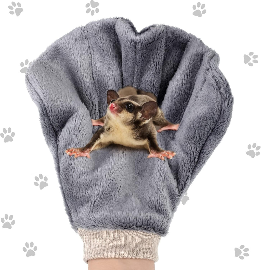 Xuhal 2 Pcs Sugar Glider Bonding Mitt Calming Sleeping Glove, Gray