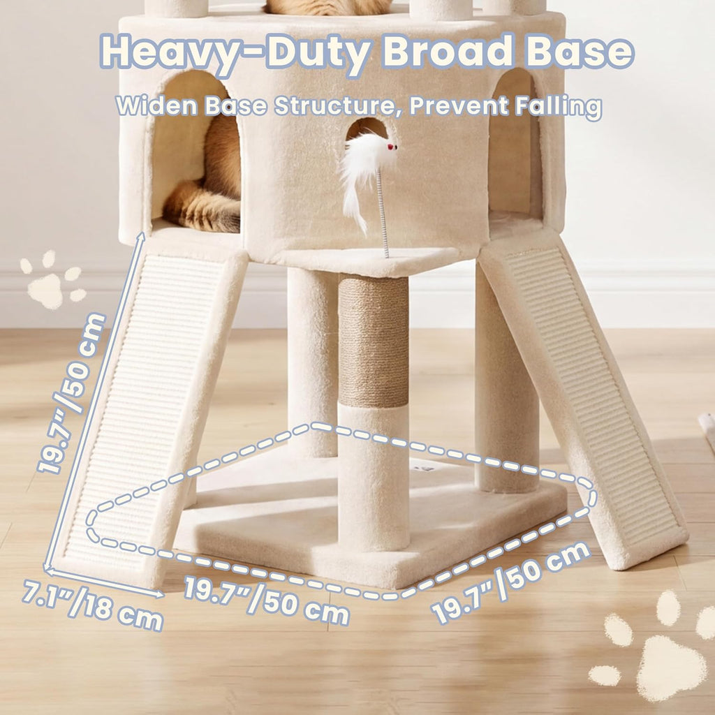 Cat Tree, 81.1" Tall Heavy Duty Cat Tower for Large Cats VCT032MJ