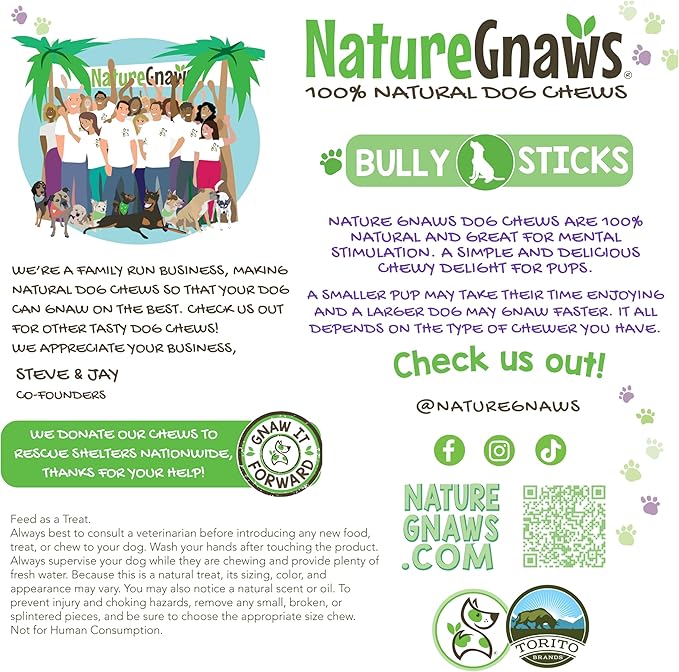 Nature Gnaws Thin Bully Sticks for Dogs 5-6" - Image 5
