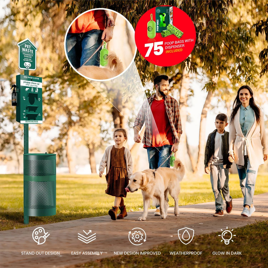 NEW 2026 Dog Waste Station Outdoor Pet Waste Station