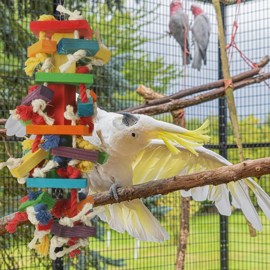 Extra Large Bird Parrot Toys for Macaws, African Greys, Amazons