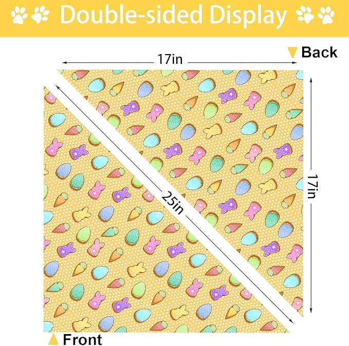 Easter Dog Bandana, 2 Pack Adjustable Holiday Party Pets Rabbit Easter Egg - Image 7