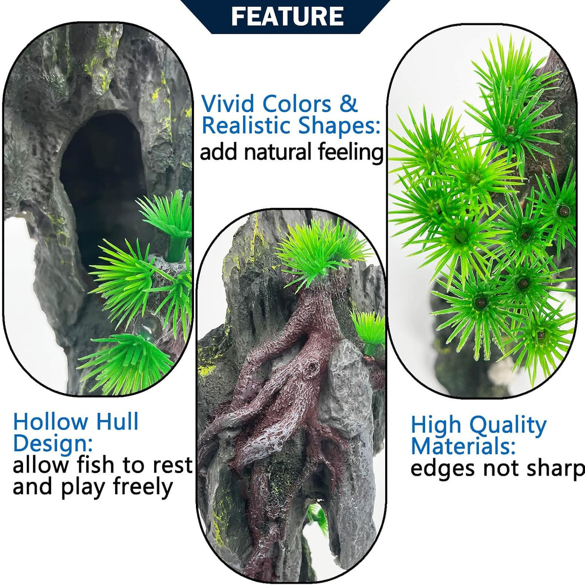 Tall Aquarium Mountain View Stone Decorations Aquarium Rock Cave