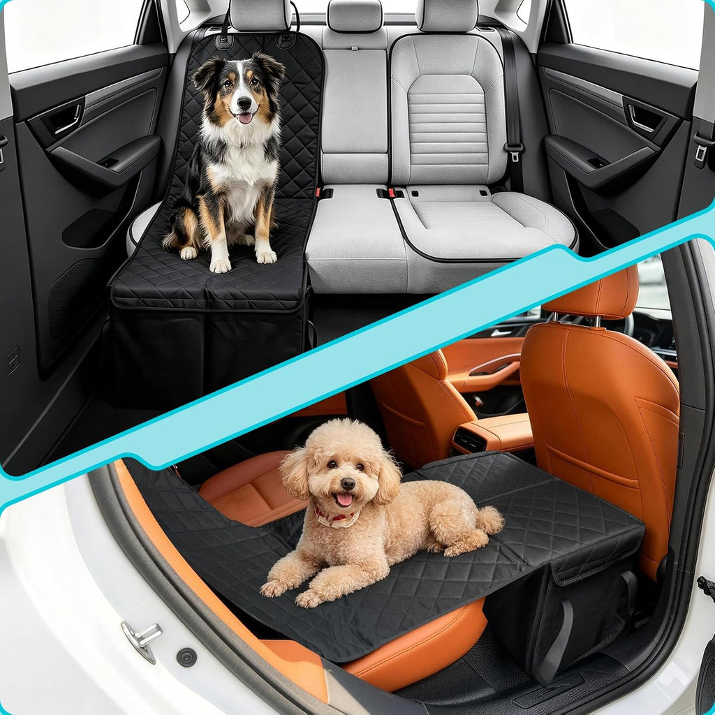 Dog Car Seat Extender with Storage, Car Seat Extender for Dogs