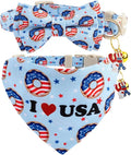 Faygarsle 2 Pack Patriotic Cat Collar Set by Faygarsle