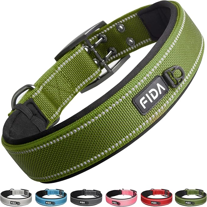 Fida Heavy DutyDog Collar for Large Dogs, Ultra Comfortable Soft Neoprene Padded by Fida