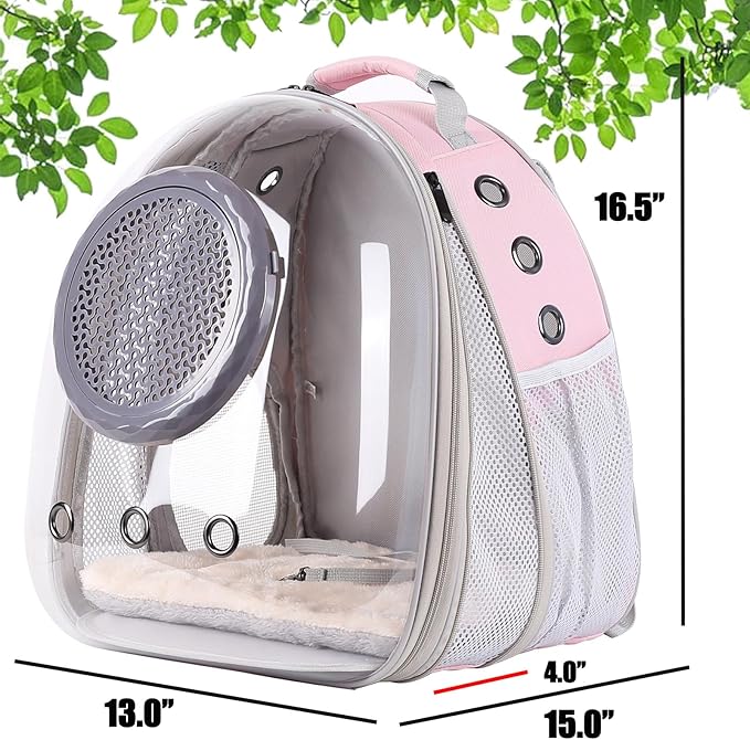 Cat Backpack Carrier, Space Capsule Astronaut Clear Bubble Front Extension to - Image 2