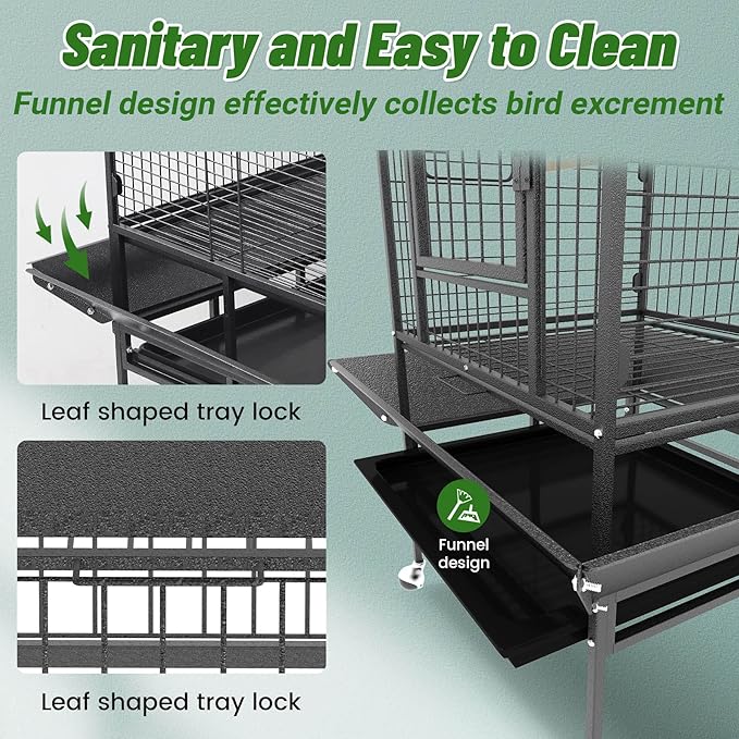 82 Inch Bird Cage, BOINN Bird Flight Cages - Image 7