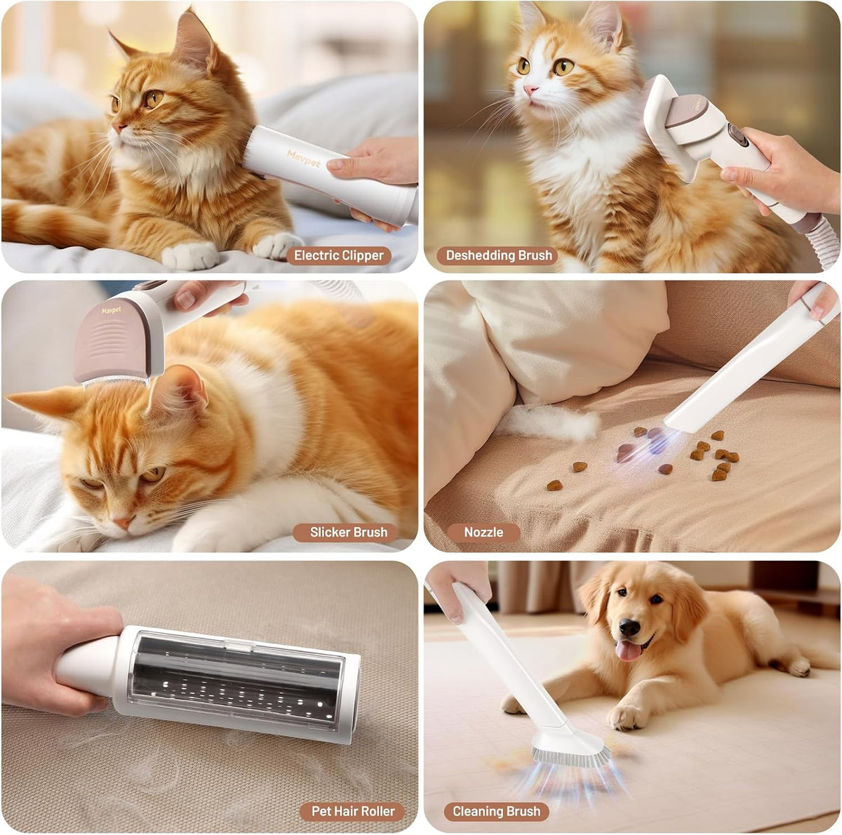Mavpet 3.2L Dog Grooming Kit & Vacuum Suction