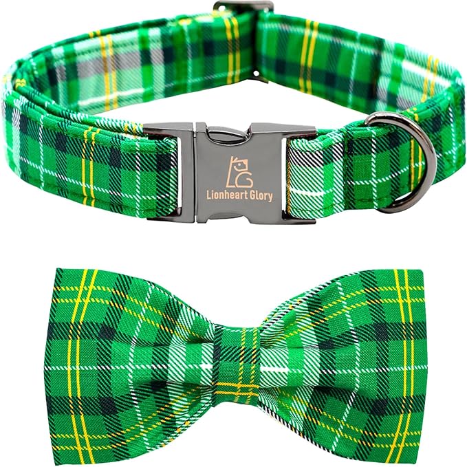 Lionheart glory Dog Bow Collar St. Patrick's Day Dog Collar by LionheartGlory