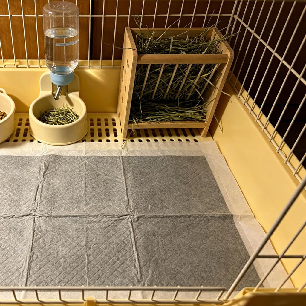 50 Pcs Rabbit Pee Pads，17.7"x23.6" Guinea Pig Cage Liners