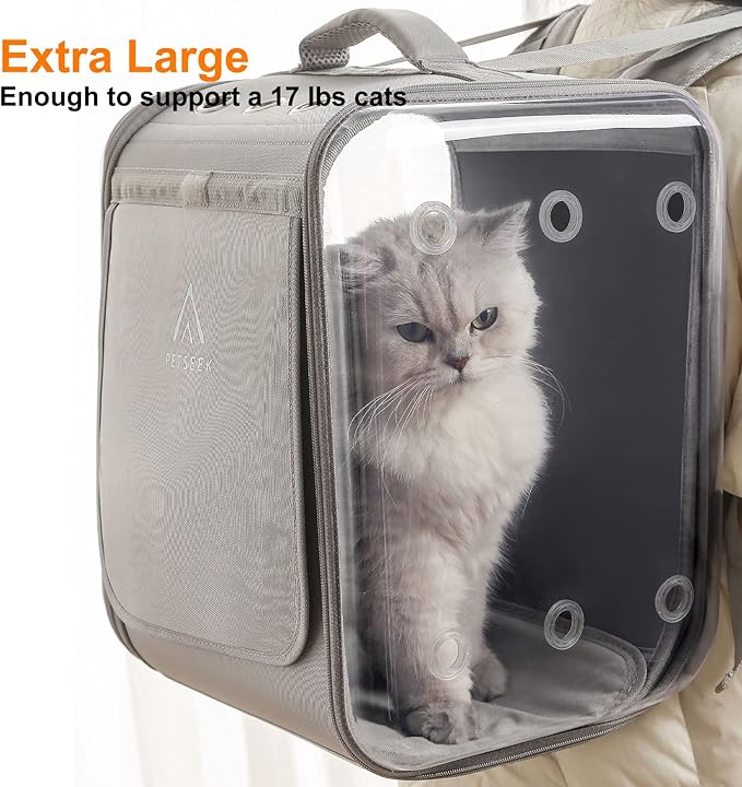 Cat Backpack Carrier Large Pet Backpack Carrier, 17lbs Load-Bearing Ventilated - Image 3