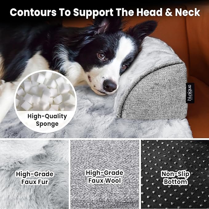 Calming Dog Couch Bed for Large Dogs, 41 x 37 inch Waterproof Removable Pet Mat - Image 2