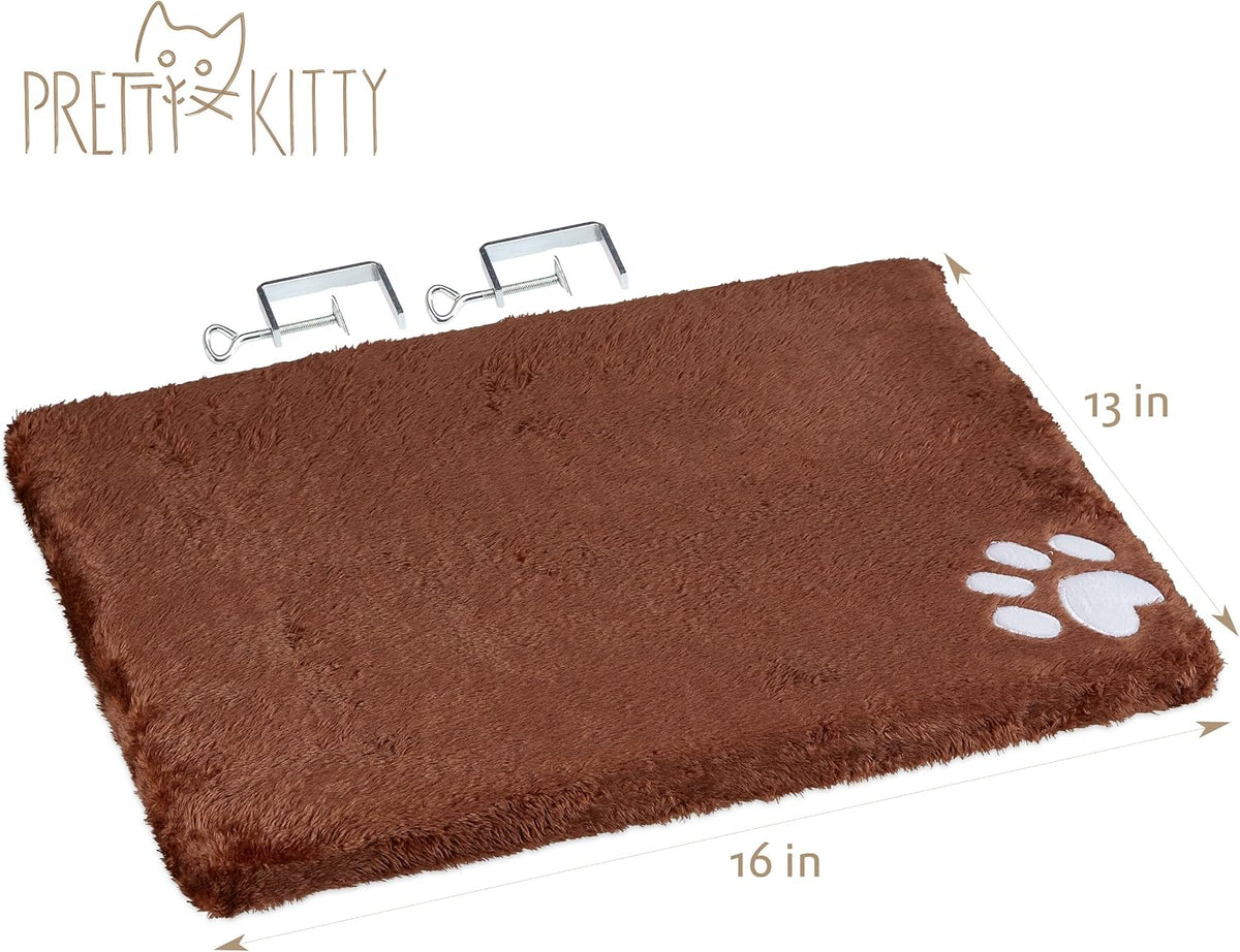 Pretty Kitty Cozy Window Cat Bed - 12.5x16in Washable, Perfect for Window Sill - Kitten & Cat Accessory