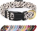Reflective Dog Collar for Medium Dogs, Cute Leopard Style Adjustable Heavy-Duty by TMOODEL