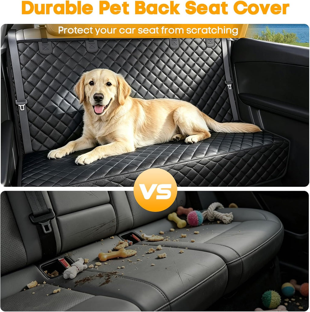 PETICON Waterproof Scratchproof Pet Bench Seat Covers for Cars, SUVs