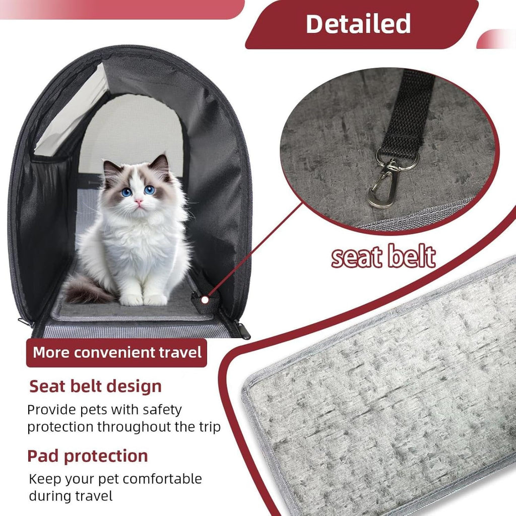 Sunflower Black Pattern Traveler Backpack Pet Carriers for Cats and Dogs