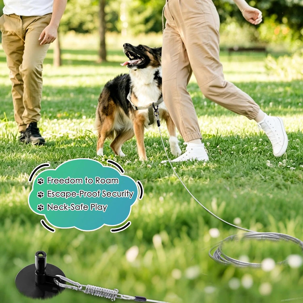 Dog Tie Out Stake for Outside, 20FT Dog Leashes for Large Dogs