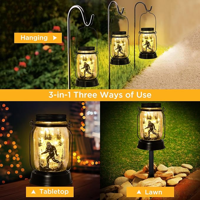 kyoryuger Bigfoot Gifts for Women/Men Bigfoot Solar Lanterns Mom Grandma - Image 2