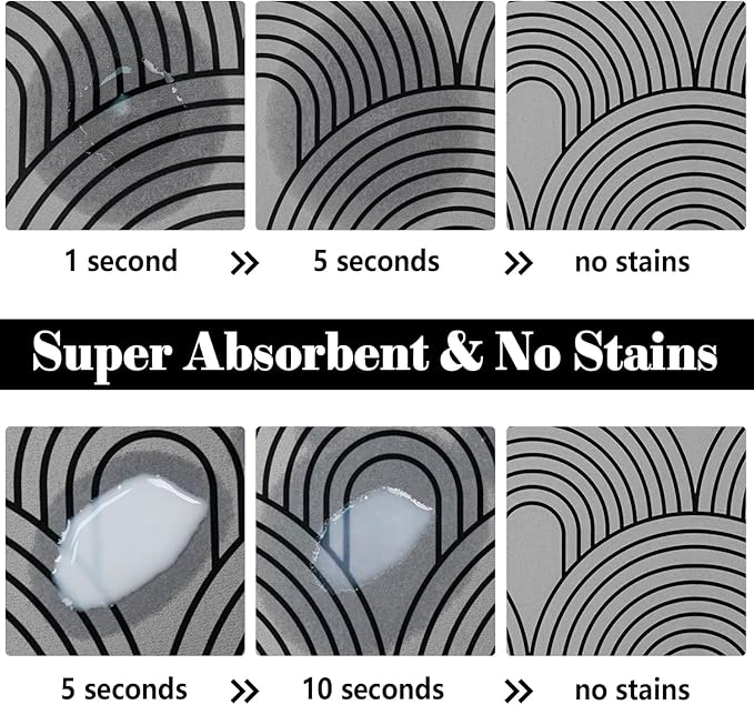 Dog Food Mats for Floors Absorbent, Pet Cat Food Mat - Image 2