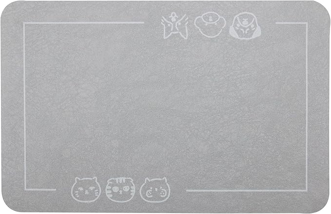 YCT Pet Food Mat, Non-Slip Bottom Absorbent Quick Dry Cat & Dog Feeding Mat - Image 2