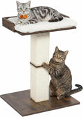 25.2" Retro Cat Scratching Post with Perch for Indoor Cats