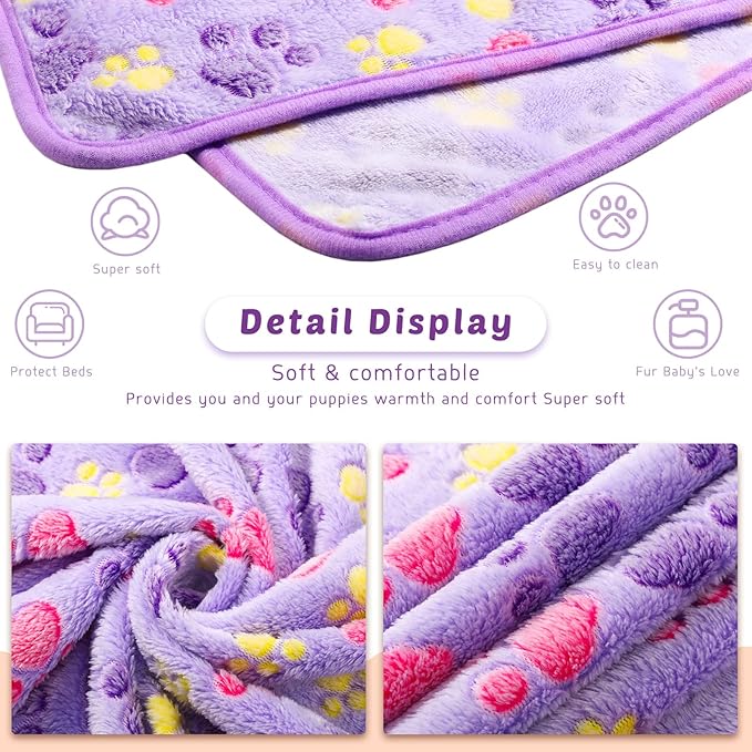 Tegeme 8 Pcs Fleece Dog Blankets - Image 2