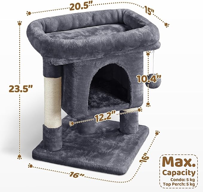 Yaheetech 23.5in Cat Tree Tower, Cat Condo - Image 3