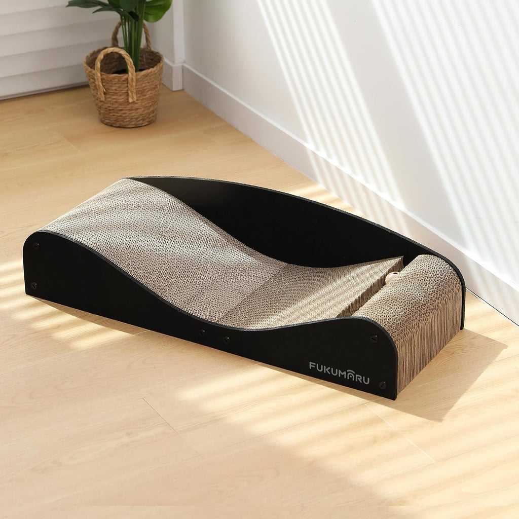 FUKUMARU Cardboard Cat Scratcher Bed, Extra Large 29.1 Inch Cat Scratch Pad