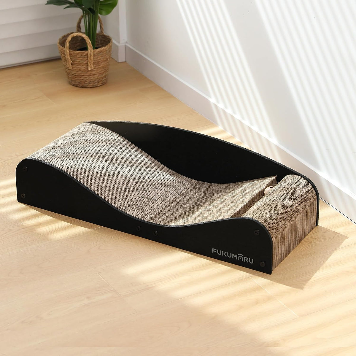 FUKUMARU Cardboard Cat Scratcher Bed, Extra Large 29.1 Inch Cat Scratch Pad