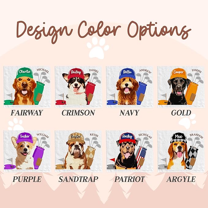 Custom Pet Golf Towel – Personalized Golf Club Towel - Image 2
