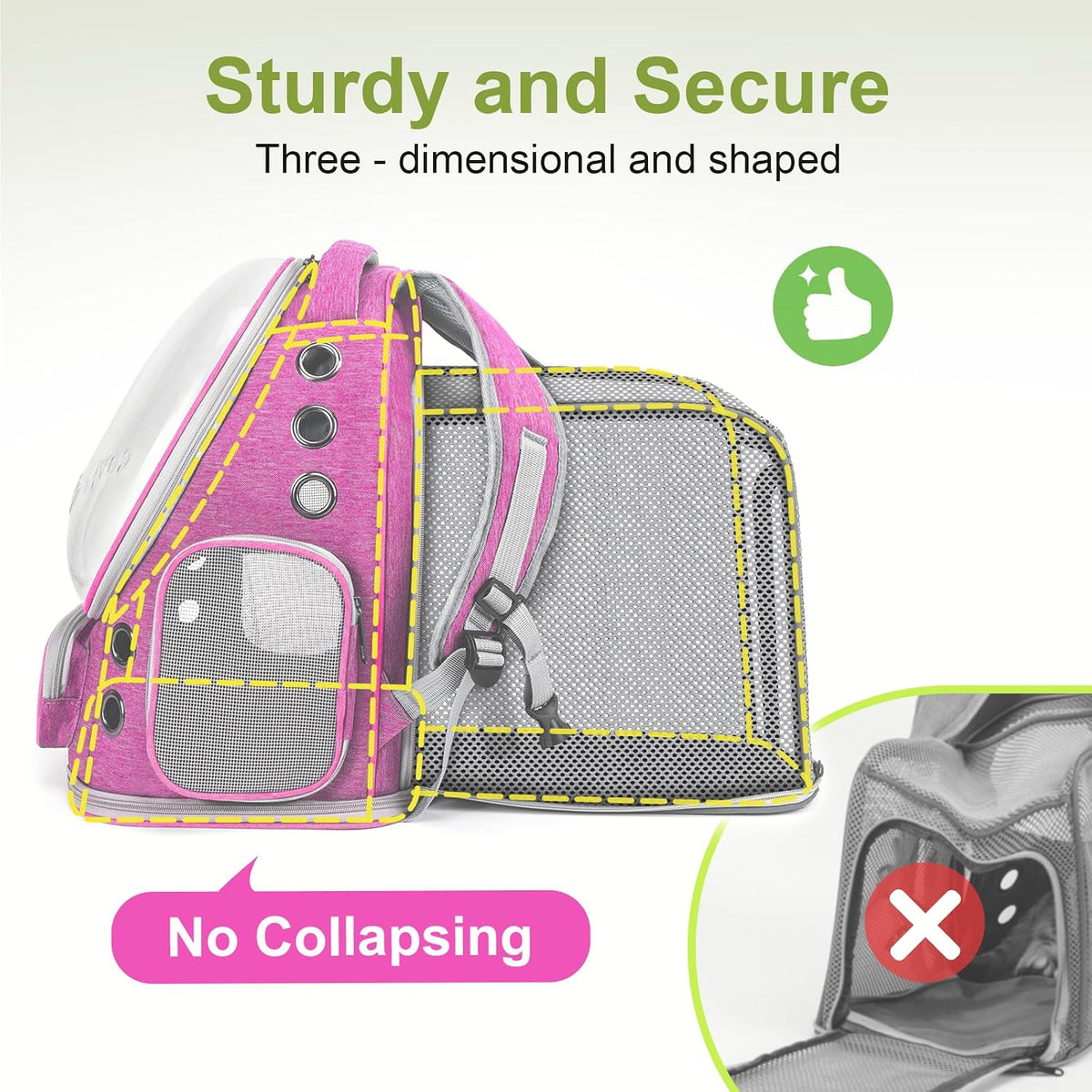 Cawypety Expandable Cat Backpack Large Space Cat Bubble Backpack Carrier