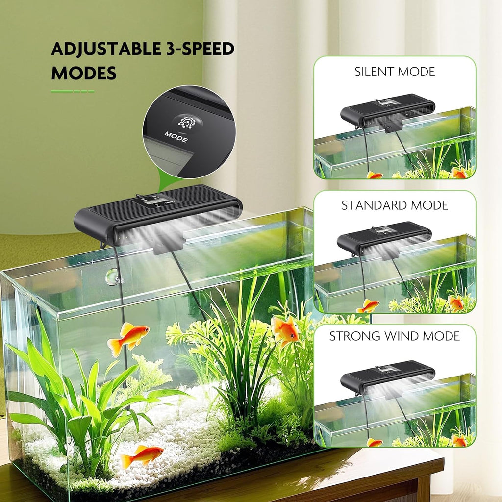 PAIZOO Aquarium Chiller Fan, Auto Temp Control Water Cooler with Temp Probe