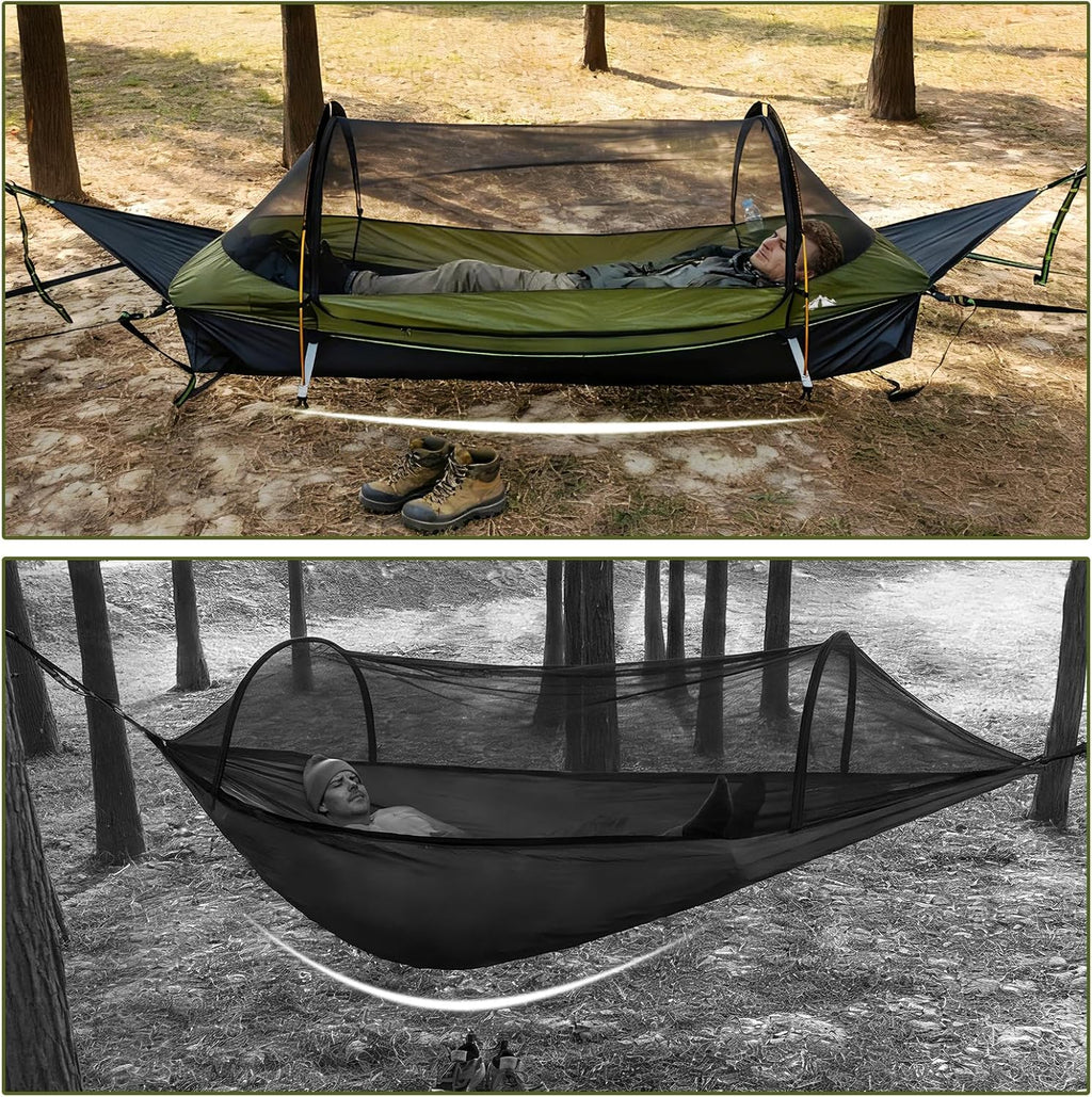 Night Cat Flat Lay Hammock: Non-Rolling Hammock Tent for Adults 1 Person 330LBS