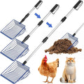 Jonkehai Chicken Poop Scooper 6inch Metal Chicken Litter Scoop Extendable Metal by Jonkehai