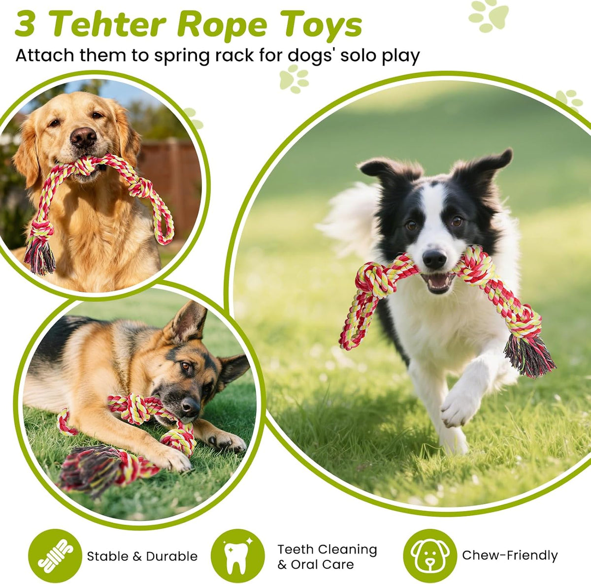 360° Rotation Tether Tug Outdoor Dog Toy, Exercise Tug of War Dog Toy