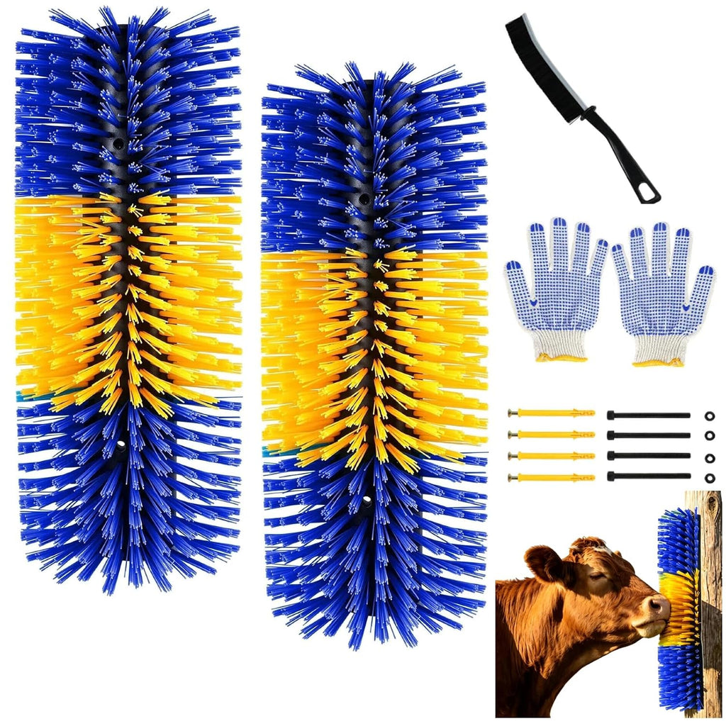 2 Packs Livestock Scratch Brush, Goats Brush Horse Scratching Post