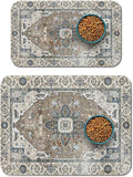 2 Pack Dog Food Mats for Floors, Absorbent and Quick-Drying Pet Cat Food Mat by QXWREL