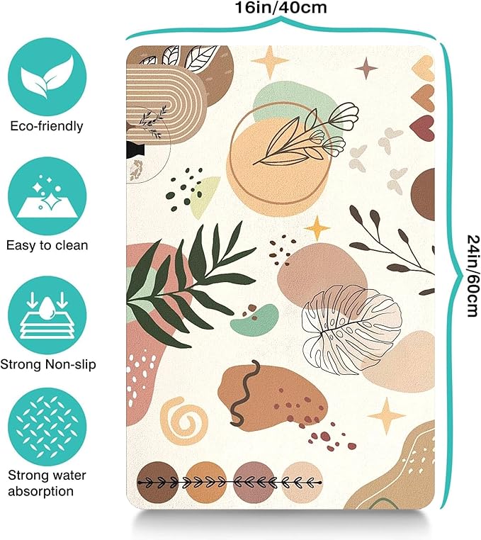 Pet Feeding Mat for Floors Waterproof Dog Mat for Food and Water Absorbent - Image 4