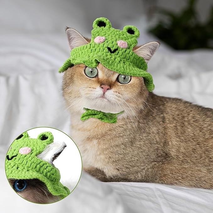 Charming Cat Hat Small Cartoon Themed Knit Cute Cats Bonnet Soft Festive Cats - Image 6
