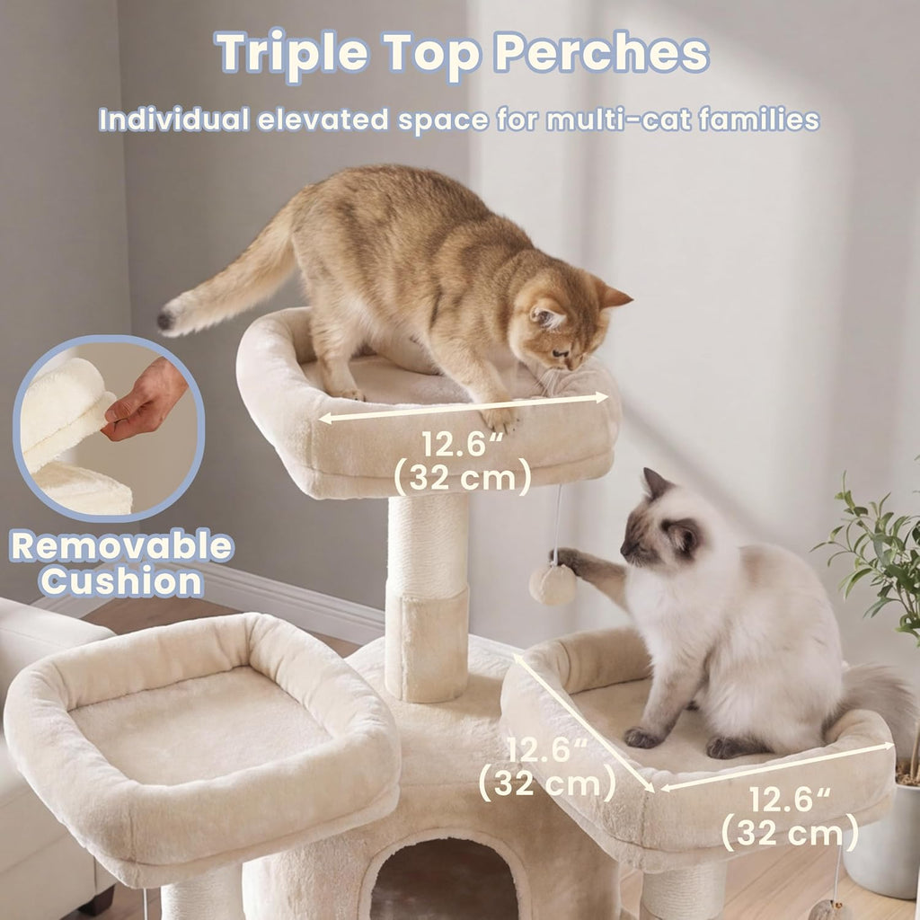Cat Tree, 81.1" Tall Heavy Duty Cat Tower for Large Cats VCT032MJ