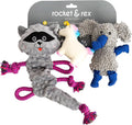 rocket & rex Dog Chew Toy Set for Small to Medium Breeds, Includes a Stuffing by rocket+%26+rex